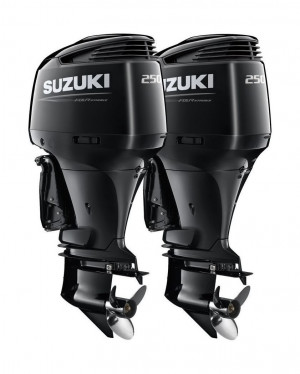 Спарка из 2 моторов Suzuki DF250APX, черные