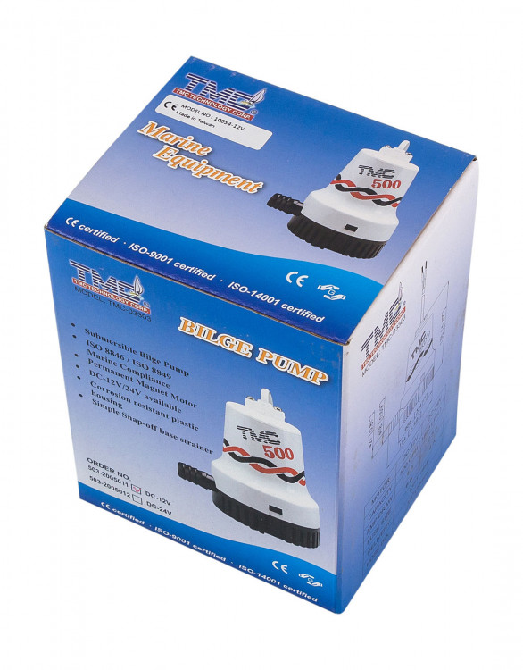 Помпа осушительная, 12 В, 500GPH (1892.5 л/ч), арт. 1005412,          TMC  Помпа осушительная, 12 В, 500GPH (1892.5 л/ч), арт. 1005412,          TMC