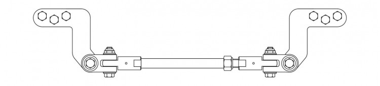 Тяга рулевая для соединения 2 моторов (2 цилиндра) 3822-TBK-2-2, Sea First, арт. 3822-TBK-2-2,          Sea First 