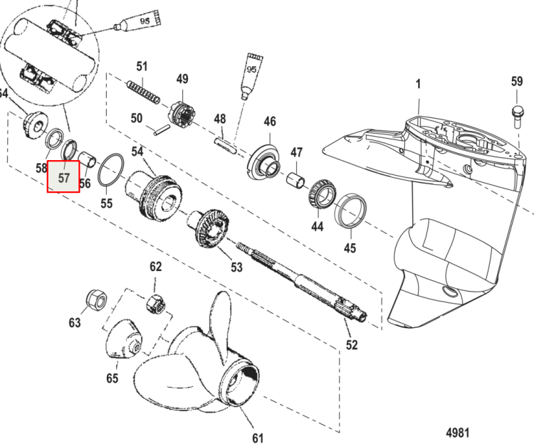 Сальник Mercury (26-99325) (17х29х6) (Kacawa), арт. 26-99325-TW,          KACAWA 