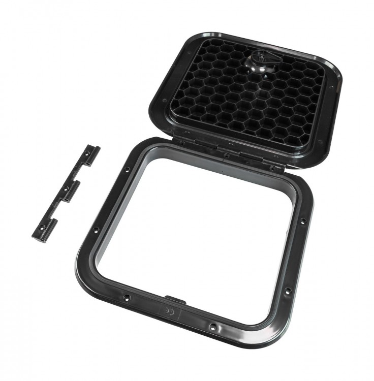 Люк смотровой 373 х 373 мм, черный, арт. SP2747,          CAN-SB  Люк смотровой 373 х 373 мм, черный, арт. SP2747,          CAN-SB