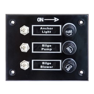 Панель выключателей, 3 тумблера, 3 плавких предохр