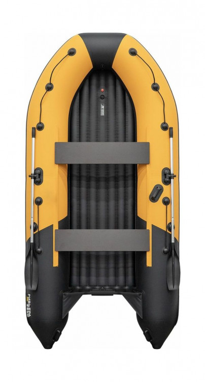 Надувная лодка ПВХ, Ривьера Компакт 3600 НДНД Комби, оранжевый/черный, арт. 00201370,          Мастер лодок 