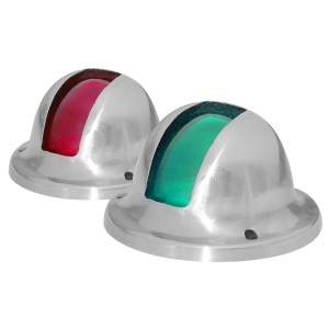 Навигационные огни, вертикальный монтаж, нерж. сталь, пара