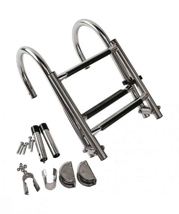 Лесенка складная, 3 ступени, поручни, арт. MR510123,          MARINE ROCKET 