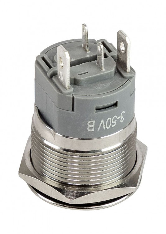 Кнопка с фиксацией, подсветка синяя, 12 В, д. 22мм, арт. SXC00008,          SX-TECH  Кнопка с фиксацией, подсветка синяя, 12 В, д. 22мм, арт. SXC00008,          SX-TECH