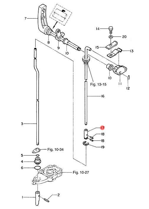 Соединитель тяг Tohatsu 8-9,8 (9.8-12002) (PREMARINE), арт. 3B2-66241-0-K,          PREMARINE 