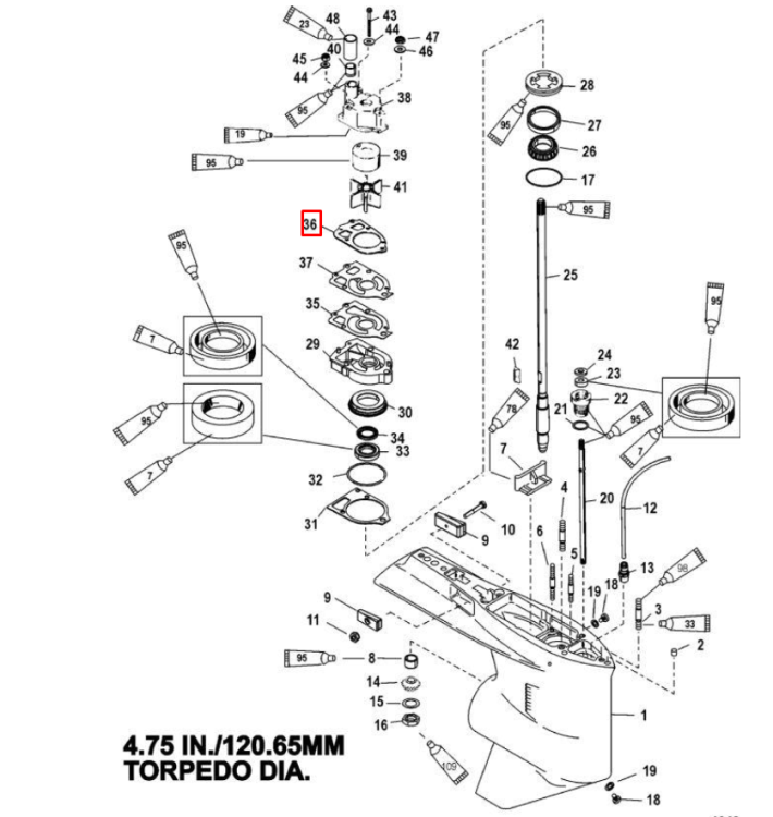 Прокладка водяной помпы  MERCURY/MERCRUISER(Sinera), арт. 858524,          POLY-MOTO 