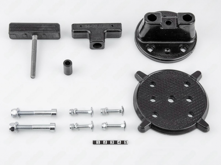 Крепление для канистры Экстрим “Т-зажим” с подложкой, черный, 36-20-002-poly, арт. 36-20-002-poly,          Полиуретан 