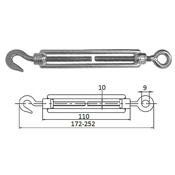 Талреп гак-рым М 6, арт. 3101-0106,          CIM 