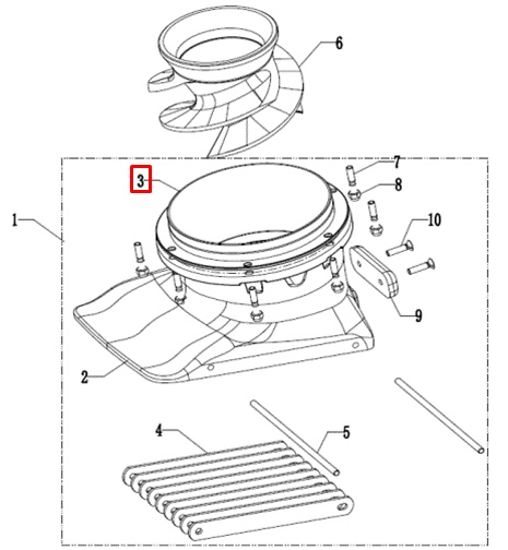 Обечайка алюминиевая средняя серия 30 л.с. (1678) (PREMARINE), арт. 32200-622320,          PREMARINE 