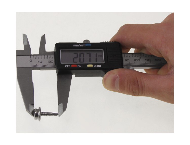 Нижняя часть кнопки DOT на шурупе 15.88 мм с буром, материал кнопка, никелированная латунь, шуруп - нержавеющий, арт. 93X81030172A,          DOT 