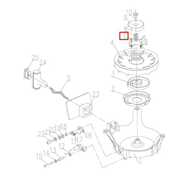 Храповик стартера Tohatsu 8-9.8 (9.8F-01.01.04; 98A-400007; SWT9.8-05006) (PREMARINE), арт. 3B2-05003-0-K,          PREMARINE 