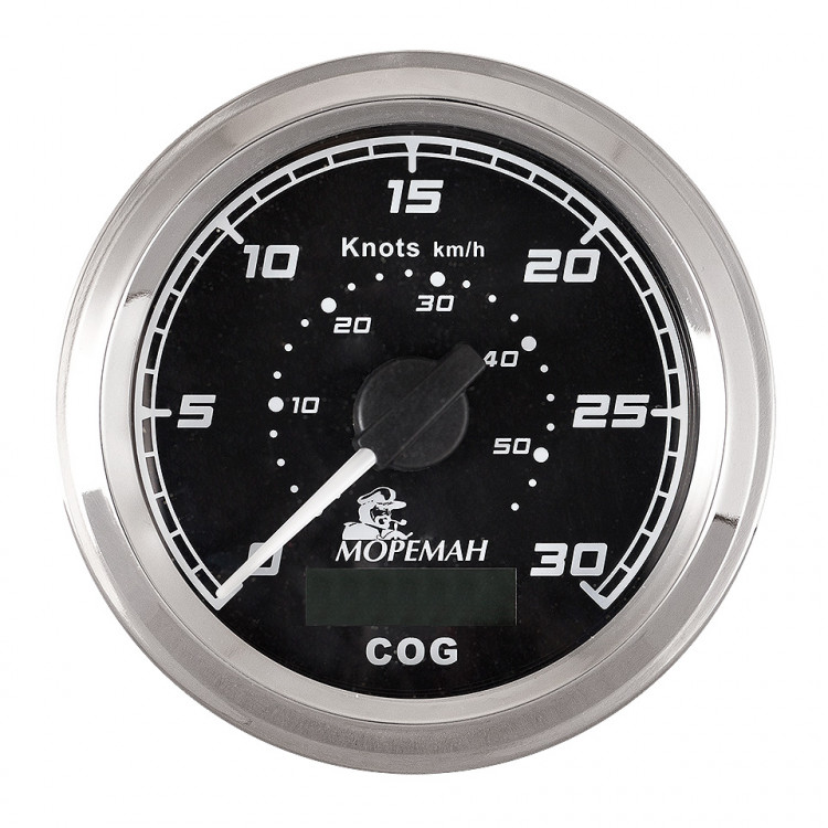GPS спидометр, 30 узлов, черный циферблат, арт. 10252279,          Мореман 