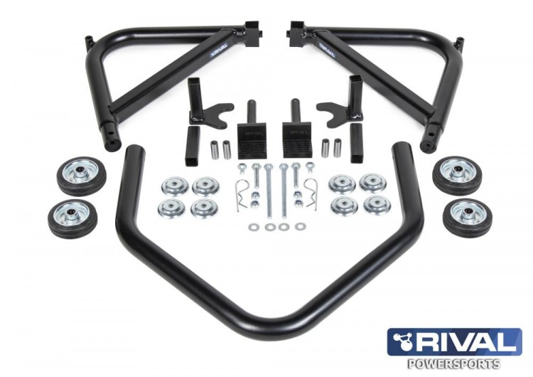 Мотоподкат задний разборный универсальный + комплект крепежа, арт. 444.0088.1-riv,          Rival 