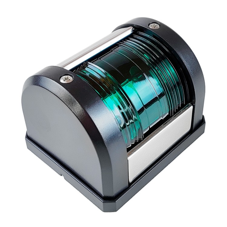 Навигационный огонь светодиодный зеленый, черный корпус, арт. 10269211,  