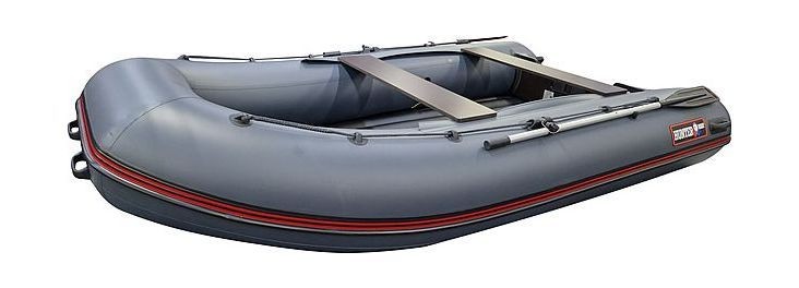 Надувная лодка ПВХ, Хантер 390 А НДНД, серый, арт. 390201,          Hunterboat 