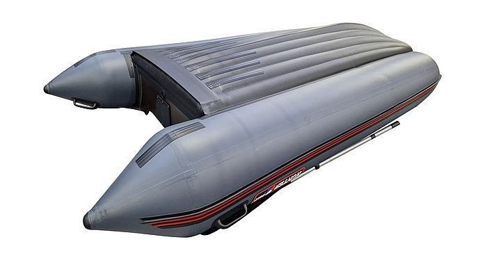 Надувная лодка ПВХ, Хантер 390 А НДНД, серый, арт. 390201,          Hunterboat 