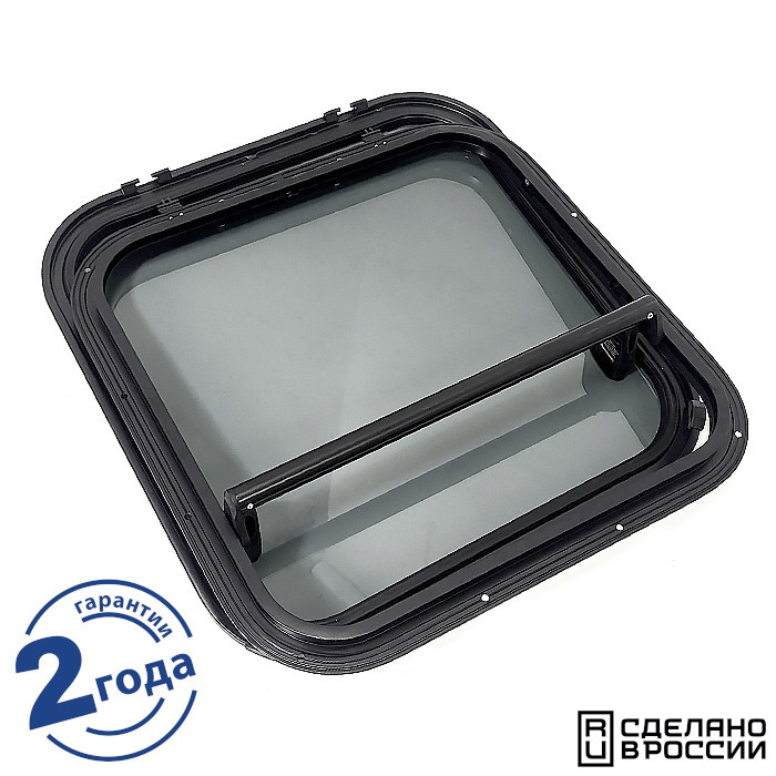 Люк палубный сдвижной Альбатрос 580х580 (черное исполнение), арт. 030801BT,          Техномарин 