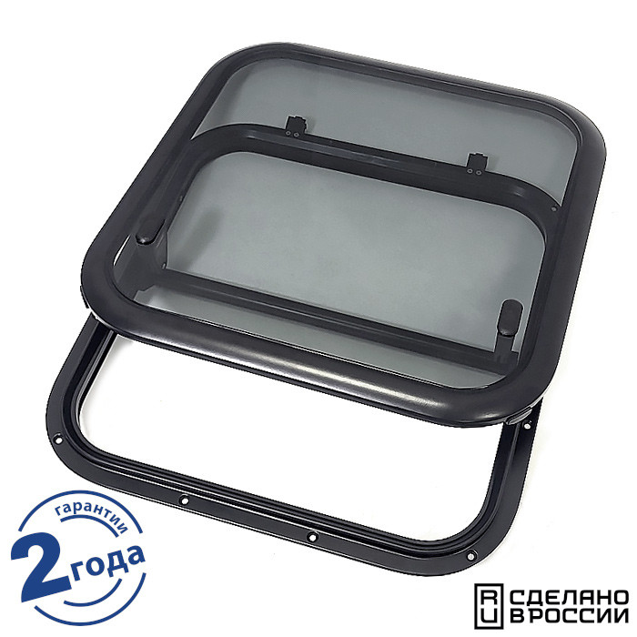 Люк палубный сдвижной Альбатрос 580х580 (черное исполнение), арт. 030801BT,          Техномарин 