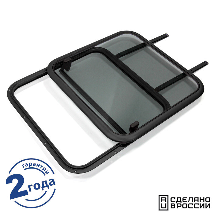 Люк палубный сдвижной Альбатрос 580х580 (черное исполнение), арт. 030801BT,          Техномарин 