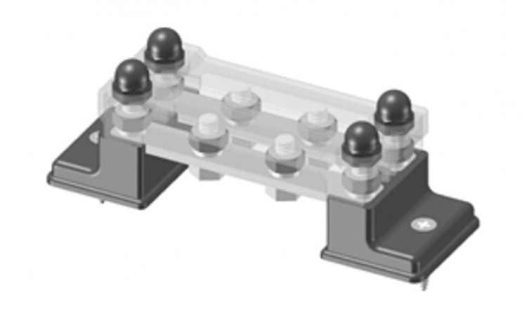 Колодка распределительная электромонтажная с защитной крышкой, 2 планки по 4 контактов, арт. MR322DC,          Marine Rocket 