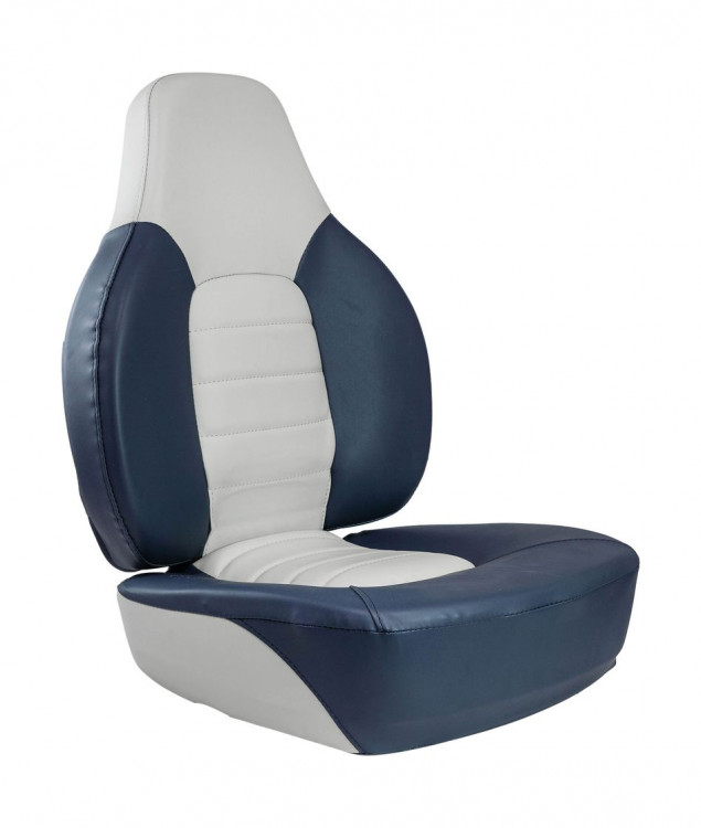 Кресло складное мягкое FISH PRO, цвет серый/синий, арт. MR10300GB,          Marine Rocket 