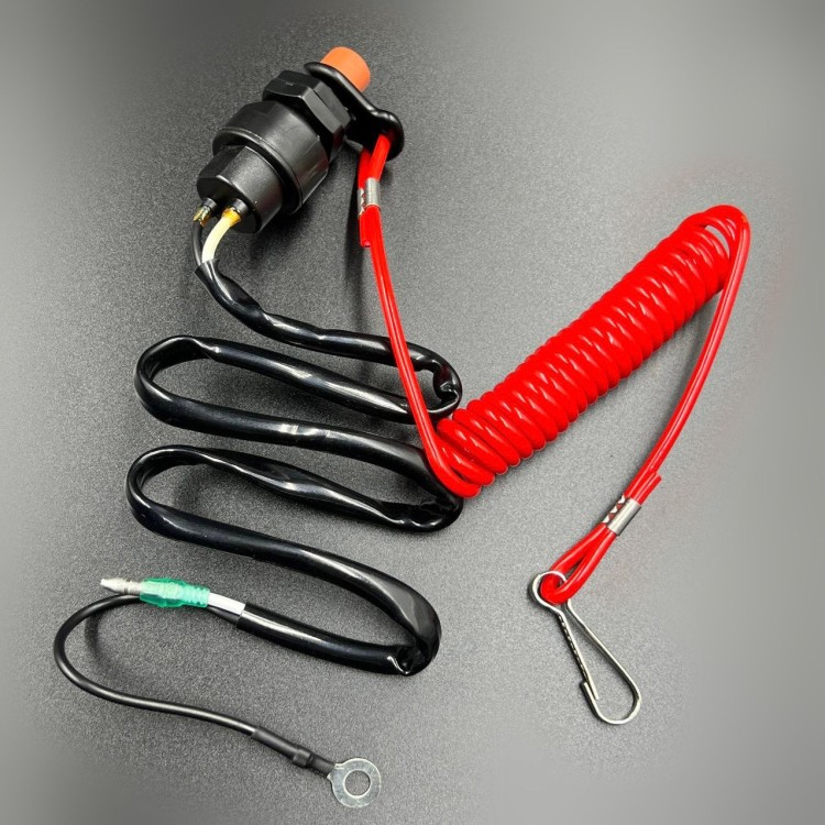 Кнопка аварийной остановки двигателя с чекой Yamaha 9.9-250, F4-350 (Osaka), арт. 65W-82575-01-00-TW,          OSAKA 