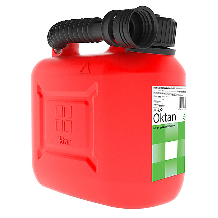 Канистра для бензина 5л с заливным устройством CLASSIC, арт. 05.01.01.00-1,          Oktan 