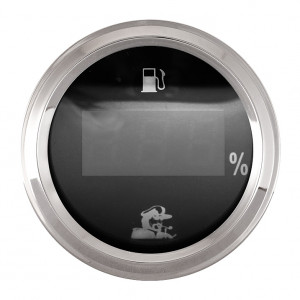 Указатель уровня топлива цифровой, 0-190 Ом, черный циферблат