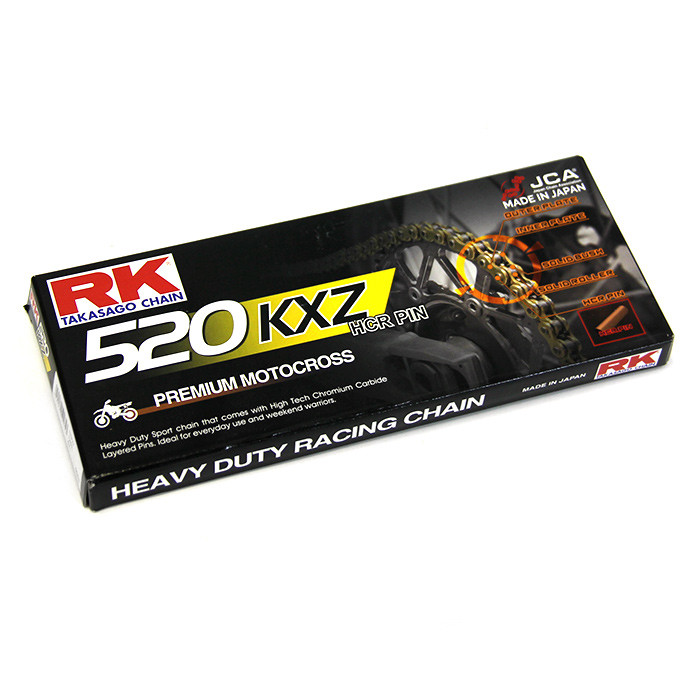 Цепь для мотоцикла до 450 см³ (без сальников) 520KXZ-120, арт. 520KXZ-120,          RK Chains 