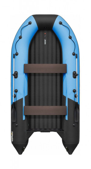 Надувная лодка ПВХ, Ривьера Компакт 3800 НДНД Комби, синяя волна/черный