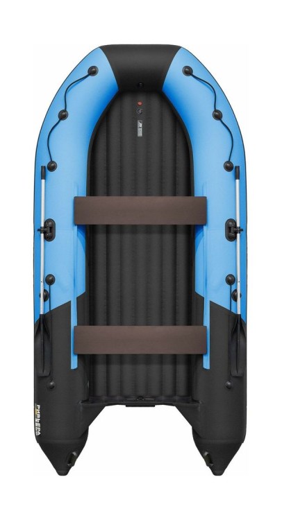 Надувная лодка ПВХ, Ривьера Компакт 3800 НДНД Комби, синяя волна/черный, арт. 00201372,          Мастер лодок 