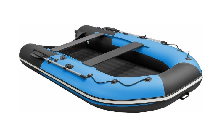 Надувная лодка ПВХ, Ривьера Компакт 3800 НДНД Комби, синяя волна/черный, арт. 00201372,          Мастер лодок 