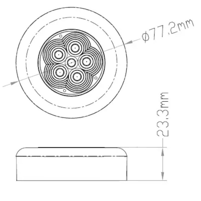 Светильник интерьерный светодиодный, пластиковый корпус, теплый белый свет, арт. B012041,          Anheart Marine 