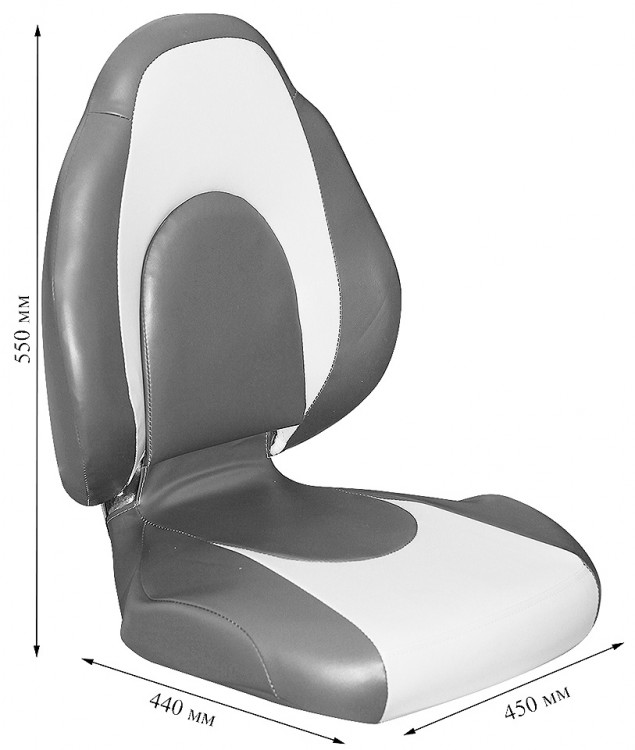 Сиденье "Racing", серое с синим, арт. 10253856,  