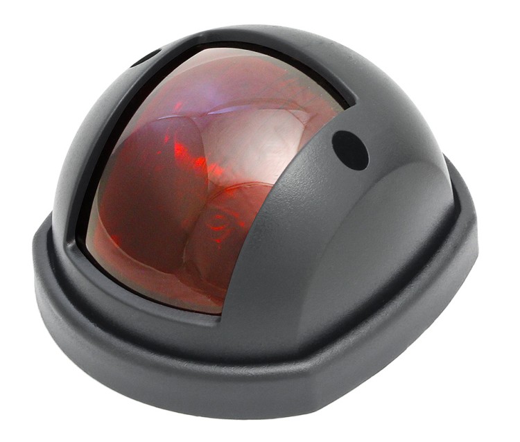 Бортовой огонь "Compact 12", красный, черный пласт, арт. 10237436,  