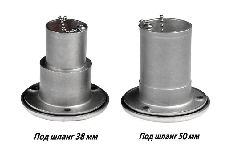 Горловина заливная для бензина с замком под шланг 50 мм, арт. S900F50_316,          YCH 