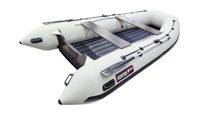 Надувная лодка ПВХ, Хантер 390 А НДНД, белый, арт. 3902016,          Hunterboat 