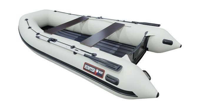 Надувная лодка ПВХ, Хантер 390 А НДНД, белый, арт. 3902016,          Hunterboat 