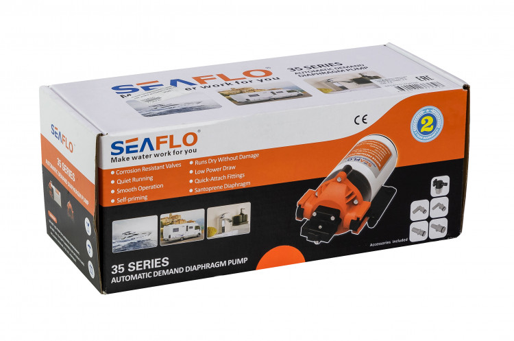 Помпа водоподающая мембранная SeaFlo, 12 В, 5.5 л/мин, 5.5 бар, 7 А, арт. SFDP101508035,          SeaFlo  Помпа водоподающая мембранная SeaFlo, 12 В, 5.5 л/мин, 5.5 бар, 7 А, арт. SFDP101508035,          SeaFlo