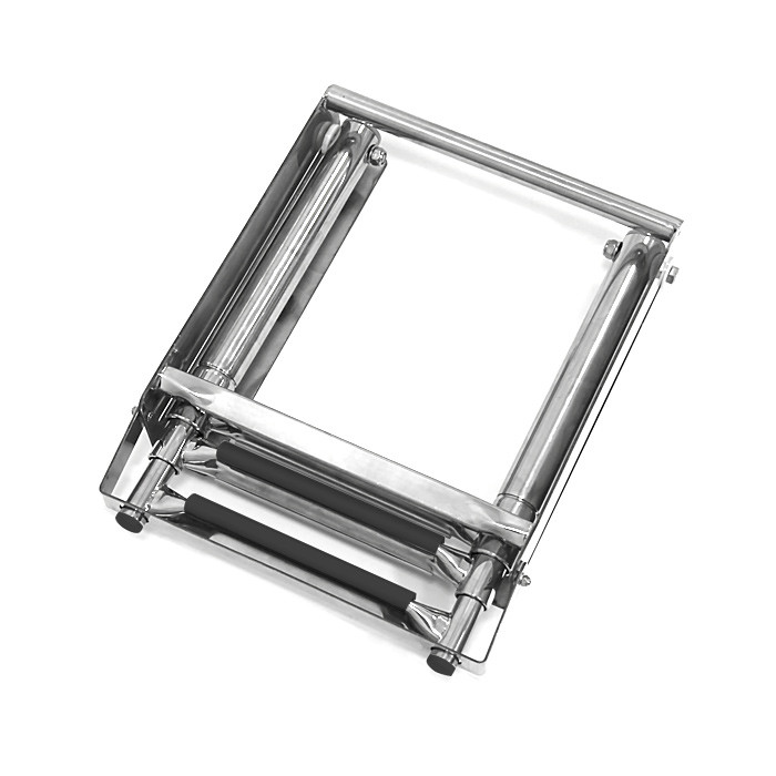 Трап телескопический выдвижной с фиксирующим механизмом, 3 черных ступени (ширина 291 мм.), арт. 040140BT,          Техномарин 