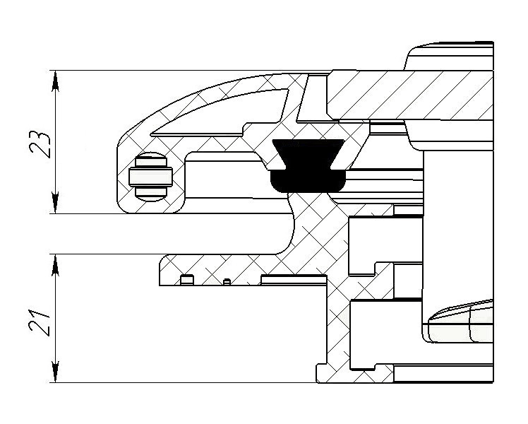 Люк палубный распашной Альбатрос 400х400, арт. 030824T,          Техномарин 