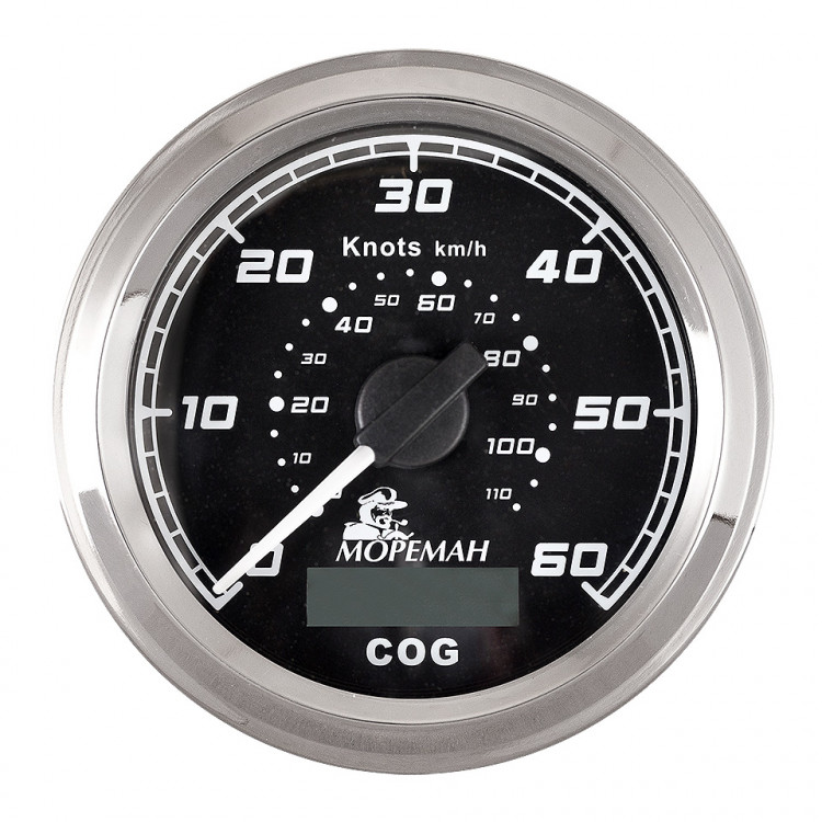 GPS спидометр, 60 узлов, черный циферблат, арт. 10252281,          Мореман 