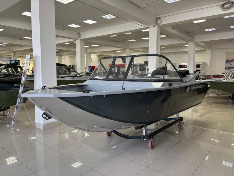 Моторная лодка, Неман 480 DCM FISH, св.серый-серый с Suzuki DF50ATL, арт. KITNEM27,          Wyatboat 