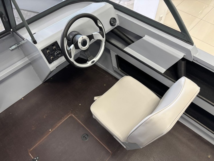 Моторная лодка, Неман 480 DCM FISH, св.серый-серый с Suzuki DF50ATL, арт. KITNEM27,          Wyatboat 