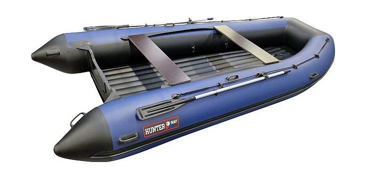 Надувная лодка ПВХ, Хантер 420 А НДНД, синий/черный, арт. 4202014,          Hunterboat 