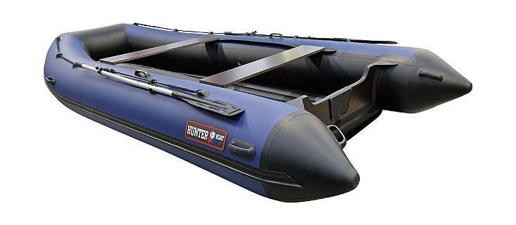 Надувная лодка ПВХ, Хантер 420 А НДНД, синий/черный, арт. 4202014,          Hunterboat 