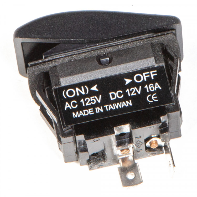 Переключатель двухпозиционный  (ON)-OFF 12В 15A, 2 контакта, арт. SK-1011202-ts,          Skipper 