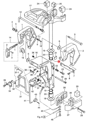 Уплотнительное кольцо Tohatsu 8-9.8B  (3B2-62415-00; 9.8F-03.02) (PREMARINE)